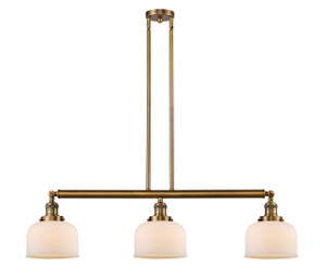 Bell - 3 Light - 41 inch - Brushed Brass - Stem Hung - Island Light (213-BB-G71-LED)