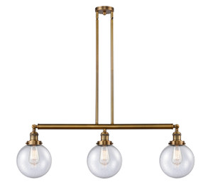Beacon - 3 Light - 41 inch - Brushed Brass - Stem Hung - Island Light (213-BB-G204-8)