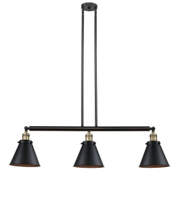 Appalachian - 3 Light - 40 inch - Black Antique Brass - Stem Hung - Island Light (213-BAB-M13-BK)