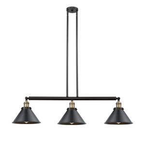 Briarcliff - 3 Light - 43 inch - Black Antique Brass - Stem Hung - Island Light (213-BAB-M10-BK-LED)