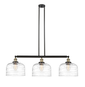 Bell - 3 Light - 42 inch - Black Antique Brass - Stem Hung - Island Light (213-BAB-G713-L-LED)