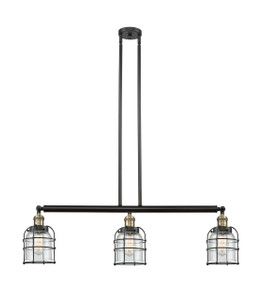 Bell Cage - 3 Light - 39 inch - Black Antique Brass - Stem Hung - Island Light (213-BAB-G54-CE-LED)