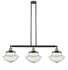 Oxford - 3 Light - 42 inch - Black Antique Brass - Stem Hung - Island Light (213-BAB-G544)