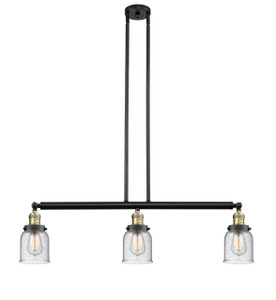 Bell - 3 Light - 38 inch - Black Antique Brass - Stem Hung - Island Light (213-BAB-G54)
