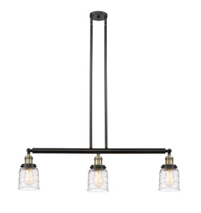 Bell - 3 Light - 38 inch - Black Antique Brass - Stem Hung - Island Light (213-BAB-G513)