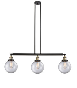 Beacon - 3 Light - 41 inch - Black Antique Brass - Stem Hung - Island Light (213-BAB-G202-8)