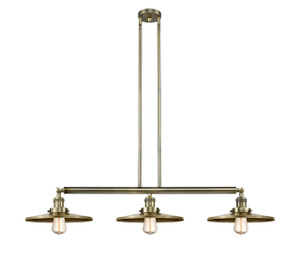 Appalachian - 3 Light - 45 inch - Antique Brass - Stem Hung - Island Light (213-AB-MFR-AB-12)