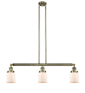 Bell - 3 Light - 38 inch - Antique Brass - Stem Hung - Island Light (213-AB-G51-LED)
