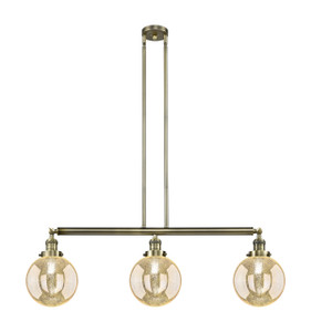 Beacon - 3 Light - 41 inch - Antique Brass - Stem Hung - Island Light (213-AB-G208-8)