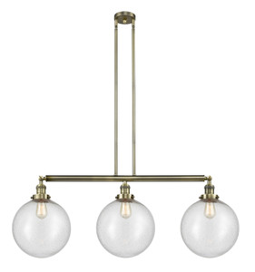 Beacon - 3 Light - 44 inch - Antique Brass - Stem Hung - Island Light (213-AB-G204-12-LED)