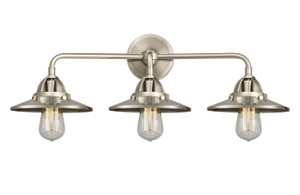 Railroad - 3 Light - 26 inch - Brushed Satin Nickel - Bath Vanity Light (288-3W-SN-M2-SN-LED)