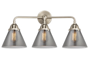 Cone - 3 Light - 26 inch - Brushed Satin Nickel - Bath Vanity Light (288-3W-SN-G43)
