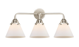 Cone - 3 Light - 26 inch - Polished Nickel - Bath Vanity Light (288-3W-PN-G41-LED)