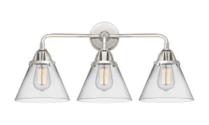 Cone - 3 Light - 26 inch - Polished Chrome - Bath Vanity Light (288-3W-PC-G42)