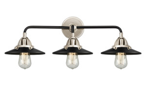 Railroad - 3 Light - 26 inch - Black Polished Nickel - Bath Vanity Light (288-3W-BPN-M6-BK)