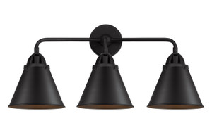 Appalachian - 3 Light - 26 inch - Matte Black - Bath Vanity Light (288-3W-BK-M13-BK-LED) Appalachian - 3 Light - 26 inch - Matte Black - Bath Vanity Light (288-3W-BK-M13-BK-LED)