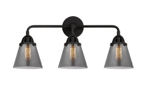 Cone - 3 Light - 24 inch - Matte Black - Bath Vanity Light (288-3W-BK-G63)