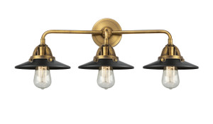 Railroad - 3 Light - 26 inch - Brushed Brass - Bath Vanity Light (288-3W-BB-M6-BK)