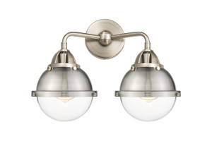 Hampden - 2 Light - 15 inch - Brushed Satin Nickel - Bath Vanity Light (288-2W-SN-HFS-62-SN-LED)