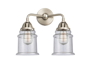 Canton - 2 Light - 14 inch - Brushed Satin Nickel - Bath Vanity Light (288-2W-SN-G184)