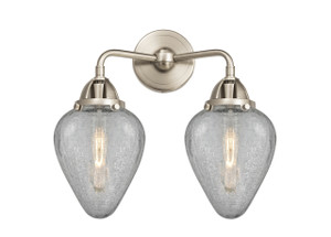 Geneseo - 2 Light - 15 inch - Brushed Satin Nickel - Bath Vanity Light (288-2W-SN-G165-LED)