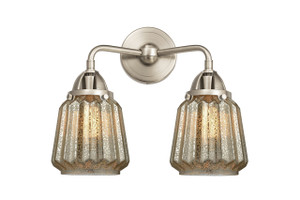 Chatham - 2 Light - 14 inch - Brushed Satin Nickel - Bath Vanity Light (288-2W-SN-G146-LED) Chatham - 2 Light - 14 inch - Brushed Satin Nickel - Bath Vanity Light (288-2W-SN-G146-LED)