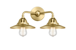 Railroad - 2 Light - 16 inch - Satin Gold - Bath Vanity Light (288-2W-SG-M4-SG-LED)