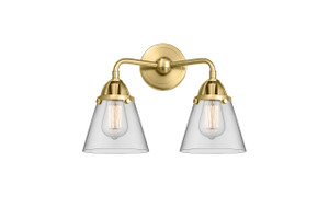 Cone - 2 Light - 14 inch - Satin Gold - Bath Vanity Light (288-2W-SG-G62)