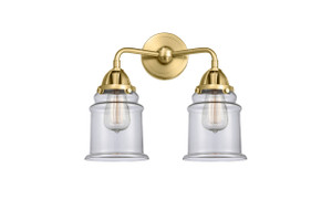 Canton - 2 Light - 14 inch - Satin Gold - Bath Vanity Light (288-2W-SG-G182)