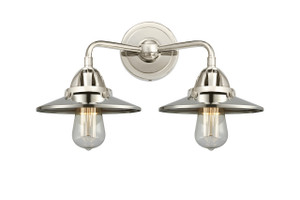Railroad - 2 Light - 16 inch - Polished Nickel - Bath Vanity Light (288-2W-PN-M1-PN)