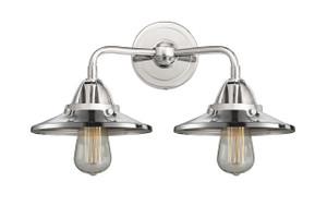 Railroad - 2 Light - 16 inch - Polished Chrome - Bath Vanity Light (288-2W-PC-M7-PC)