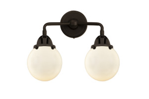 Beacon - 2 Light - 14 inch - Oil Rubbed Bronze - Bath Vanity Light (288-2W-OB-G201-6)