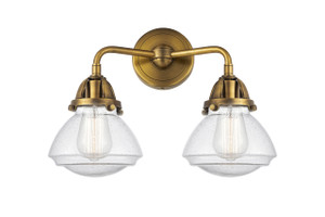 Olean - 2 Light - 15 inch - Brushed Brass - Bath Vanity Light (288-2W-BB-G324)