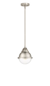 Hampden - 1 Light - 7 inch - Brushed Satin Nickel - Cord hung - Mini Pendant (288-1S-SN-HFS-62-SN)
