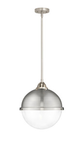 Hampden - 1 Light - 13 inch - Brushed Satin Nickel - Cord hung - Pendant (288-1S-SN-HFS-122-SN)
