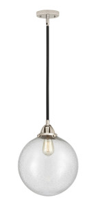 Beacon - 1 Light - 12 inch - Black Polished Nickel - Cord hung - Mini Pendant (288-1S-BPN-G204-12)