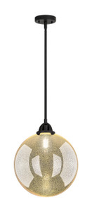 Beacon - 1 Light - 12 inch - Matte Black - Cord hung - Mini Pendant (288-1S-BK-G208-12)