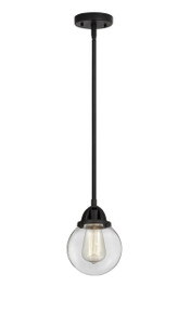 Beacon - 1 Light - 6 inch - Matte Black - Cord hung - Mini Pendant (288-1S-BK-G202-6)