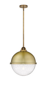 Hampden - 1 Light - 13 inch - Brushed Brass - Cord hung - Pendant (288-1S-BB-HFS-124-BB)