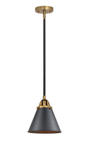 Appalachian - 1 Light - 8 inch - Black Antique Brass - Cord hung - Mini Pendant (288-1S-BAB-M13-BK-LED) Appalachian - 1 Light - 8 inch - Black Antique Brass - Cord hung - Mini Pendant (288-1S-BAB-M13-BK-LED)