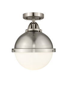 Hampden - 1 Light - 9 inch - Brushed Satin Nickel - Semi-Flush Mount (288-1C-SN-HFS-81-SN-LED)