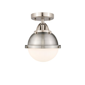 Hampden - 1 Light - 7 inch - Brushed Satin Nickel - Semi-Flush Mount (288-1C-SN-HFS-61-SN)