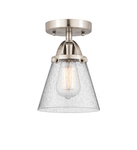 Cone - 1 Light - 6 inch - Brushed Satin Nickel - Semi-Flush Mount (288-1C-SN-G64-LED)
