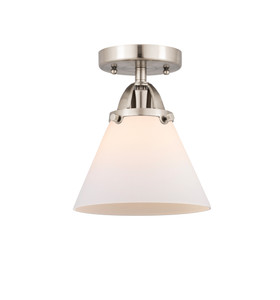 Cone - 1 Light - 8 inch - Brushed Satin Nickel - Semi-Flush Mount (288-1C-SN-G41)