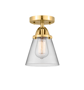 Cone - 1 Light - 6 inch - Satin Gold - Semi-Flush Mount (288-1C-SG-G62-LED)