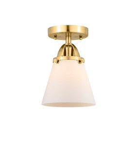 Cone - 1 Light - 6 inch - Satin Gold - Semi-Flush Mount (288-1C-SG-G61)