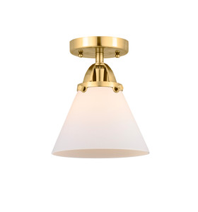 Cone - 1 Light - 8 inch - Satin Gold - Semi-Flush Mount (288-1C-SG-G41-LED)