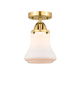 Bellmont - 1 Light - 6 inch - Satin Gold - Semi-Flush Mount (288-1C-SG-G191-LED)