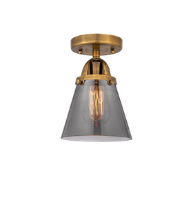 Cone - 1 Light - 6 inch - Brushed Brass - Semi-Flush Mount (288-1C-BB-G63)