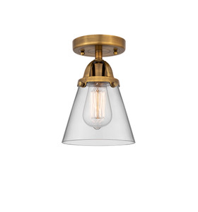 Cone - 1 Light - 6 inch - Brushed Brass - Semi-Flush Mount (288-1C-BB-G62)